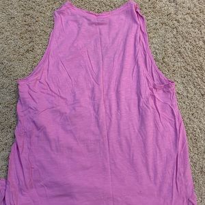Madewell pink v-neck tank top XL